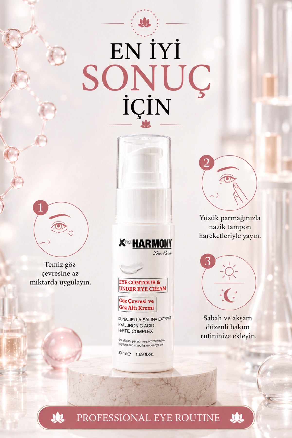 Eye Contour & Under Eye Cream 50 ml | Peptide Complex & Hyaluronic Acid Göz Çevresi Bakım Kremi