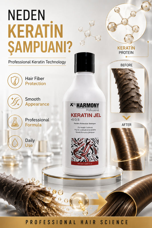 Keratin Jel + S.O.S Protective Shampoo Keratin Koruyucu Şampuan 500 ml