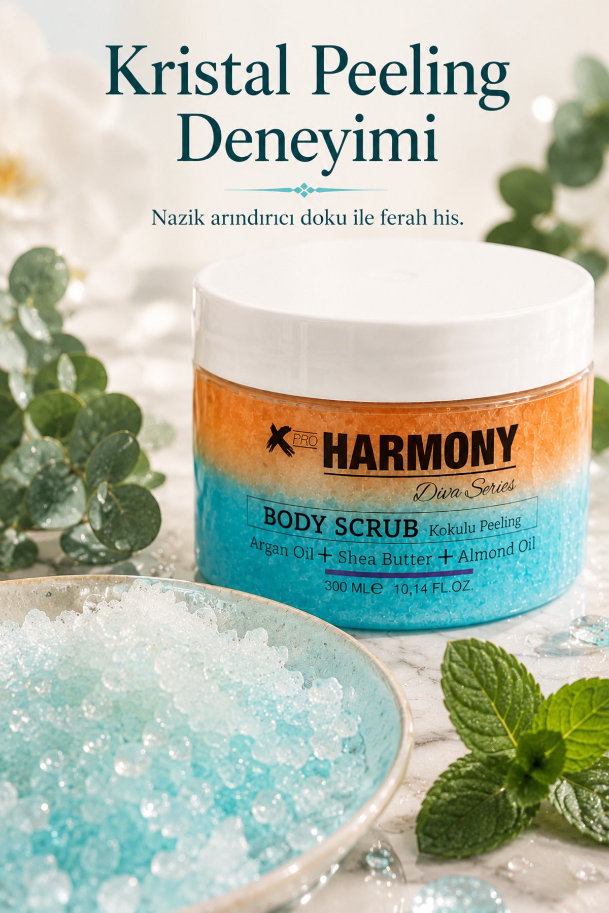 L-i-b-r-e Body Scrub 300 ml | Shea Butter + Argan Oil + Almond Oil İçeren Vücut Peelingi