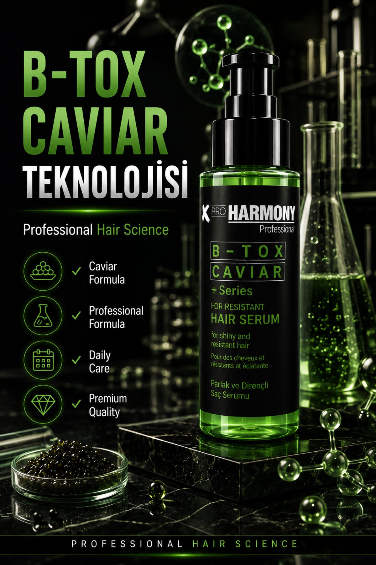 B-Tox Caviar Hair Serum Parlak ve Dirençli Saçlar İçin Saç Serumu 100 ml