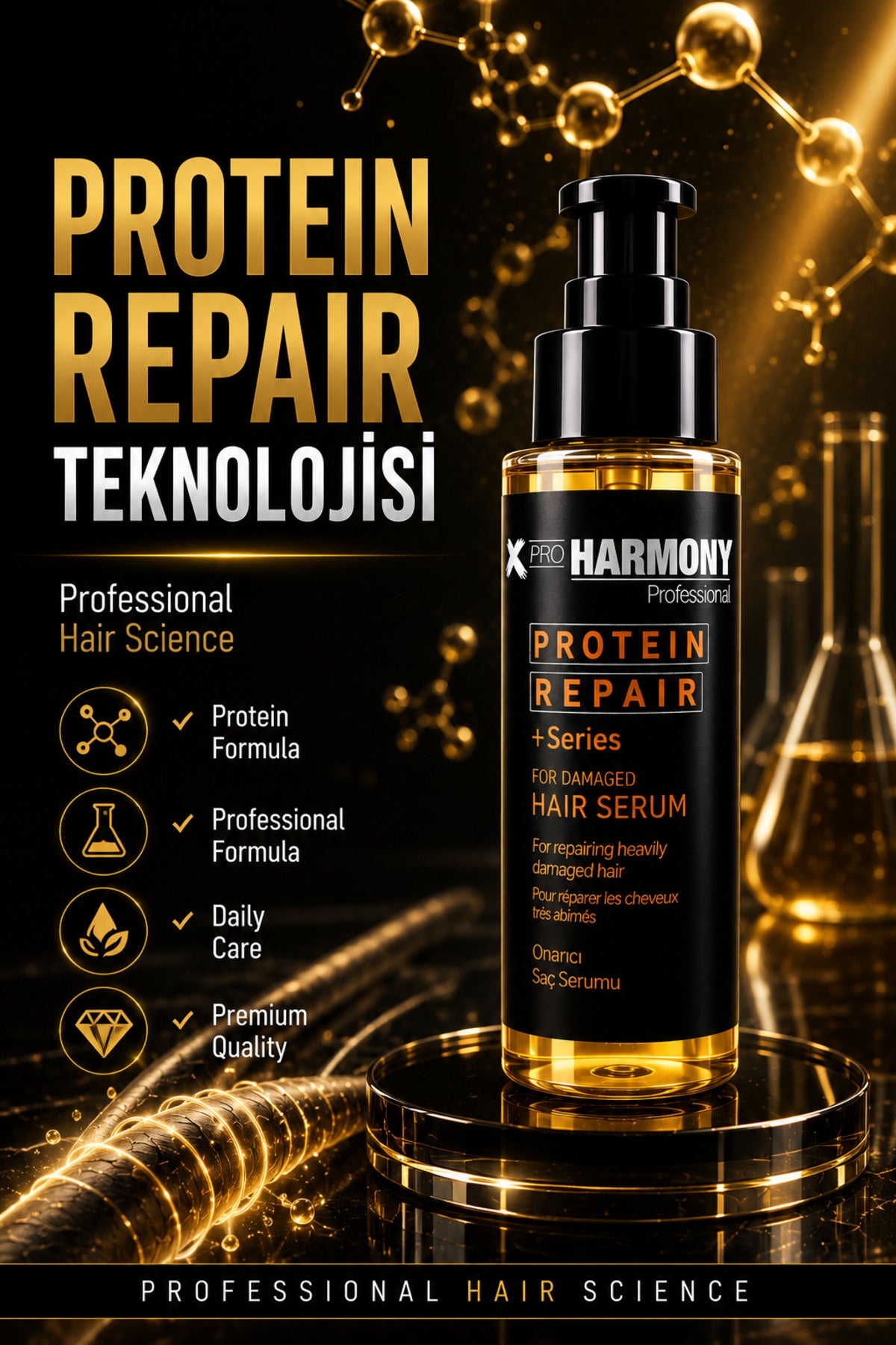 XPRO Harmony Protein Repair Onarıcı Saç Serumu +Series Yıpranmış Saçlar İçin 100 ml