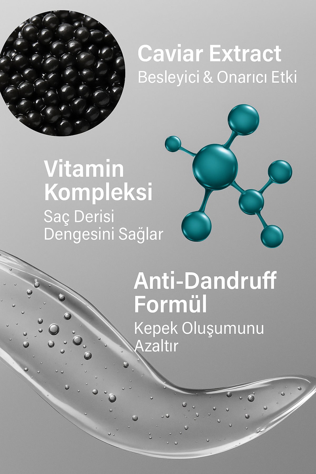B-Tox Caviar Hair Shampoo Kepeklenme Karşıtı Saç Bakım Şampuanı 500 ml