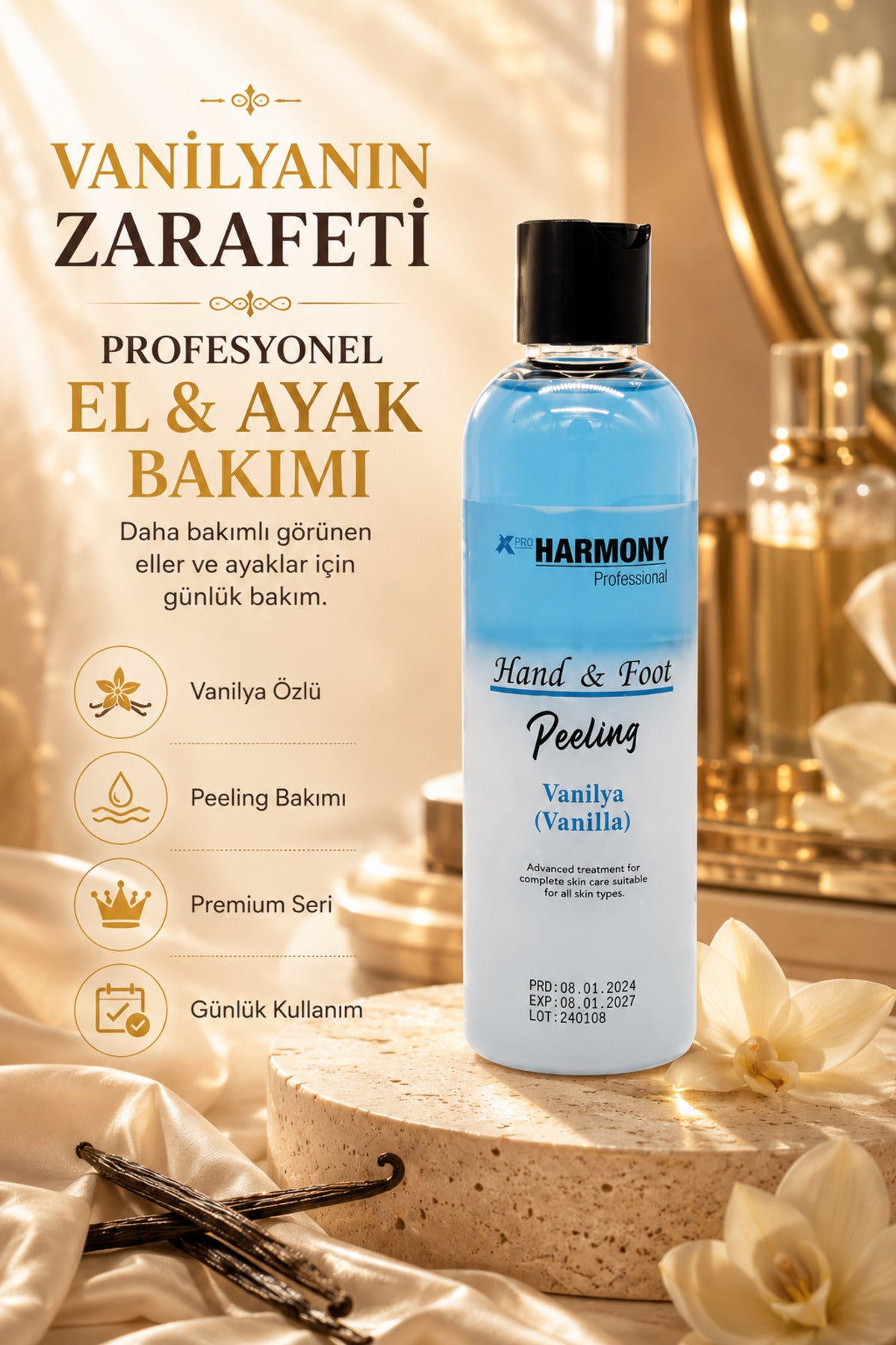 Hand & Foot Peeling Vanilla Vanilya Aromalı El & Ayak Peelingi 250 ml