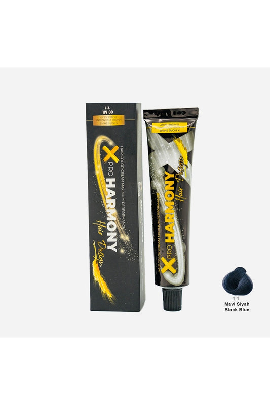 Tüp Boya 1.1 Black Blue Mavi Siyah Saç Boyası 60 ml