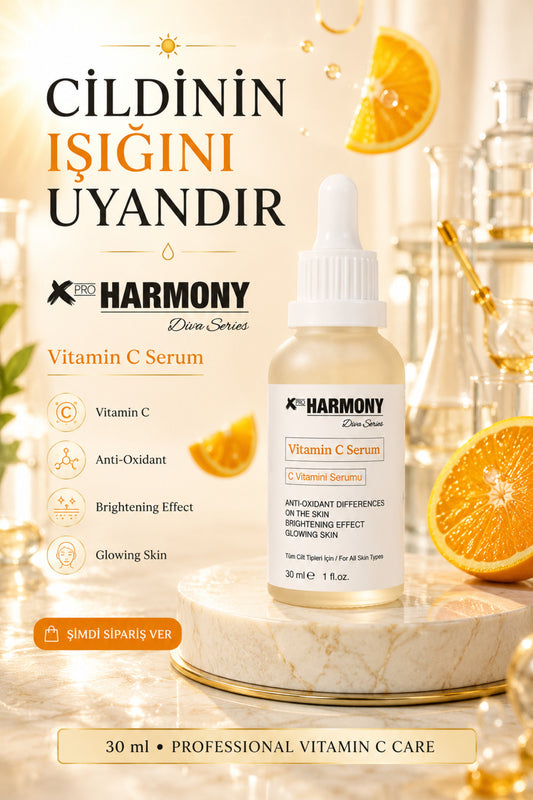 Vitamin C Serum Cilt Tonu Eşitleyici Aydınlatıcı Antioksidan Cilt Bakım Serumu 30 ml