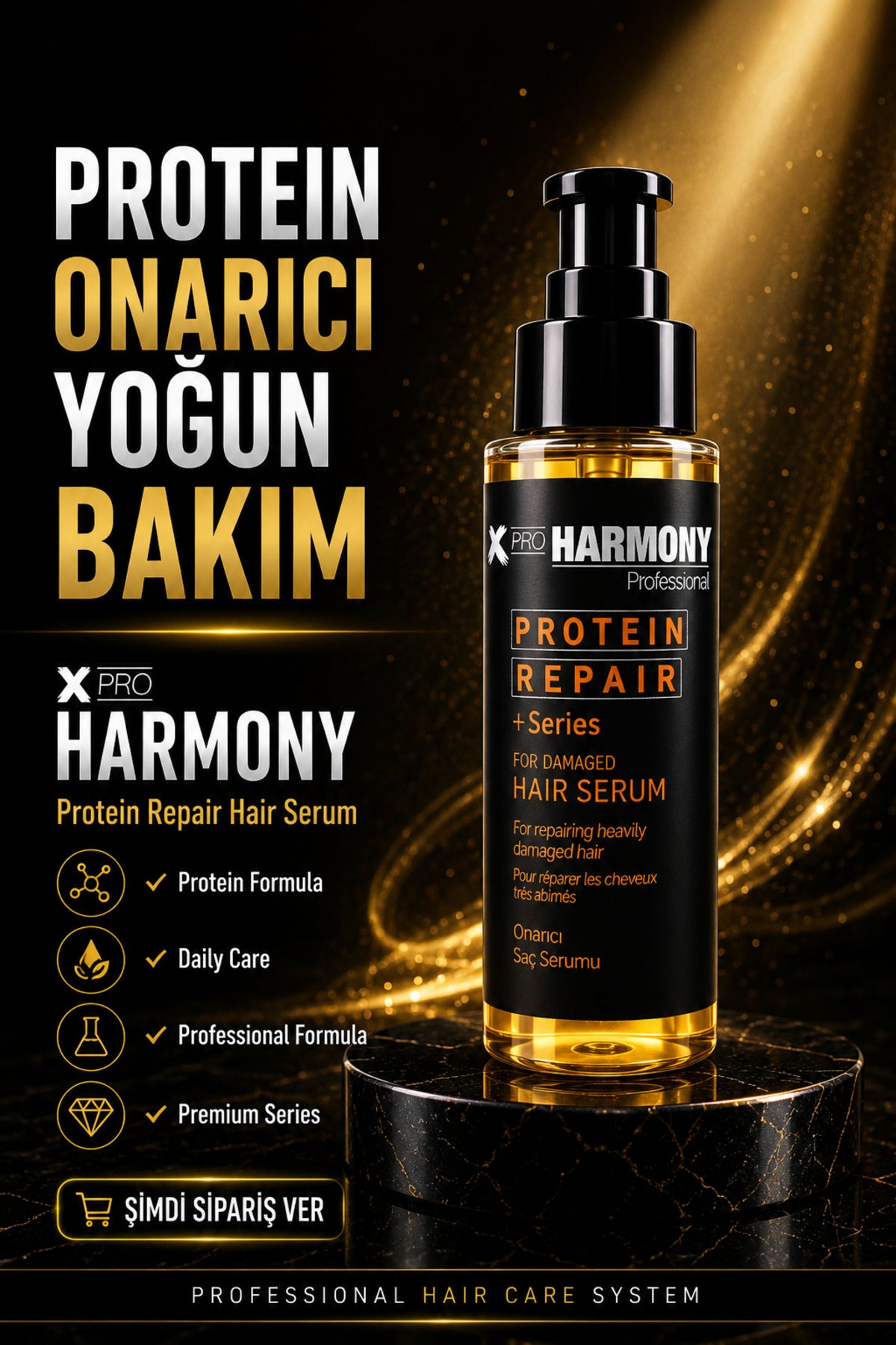 XPRO Harmony Protein Repair Onarıcı Saç Serumu +Series Yıpranmış Saçlar İçin 100 ml
