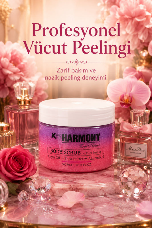 Pink Bomb Body Scrub 300 ml | Shea Butter + Argan Oil + Almond Oil İçeren Vücut Peelingi