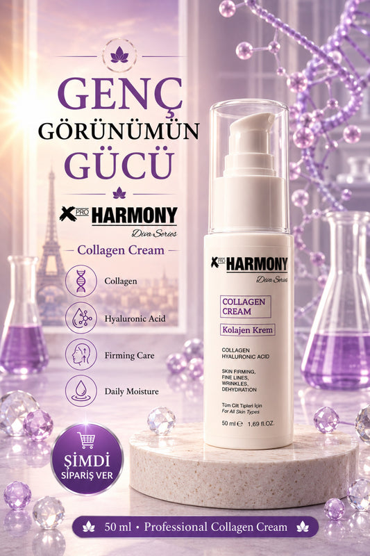 Collagen Cream 50 ml | Kolajen & Hyaluronic Acid İçeren Sıkılaştırıcı ve Yoğun Nemlendirici Yüz Bakım Kremi