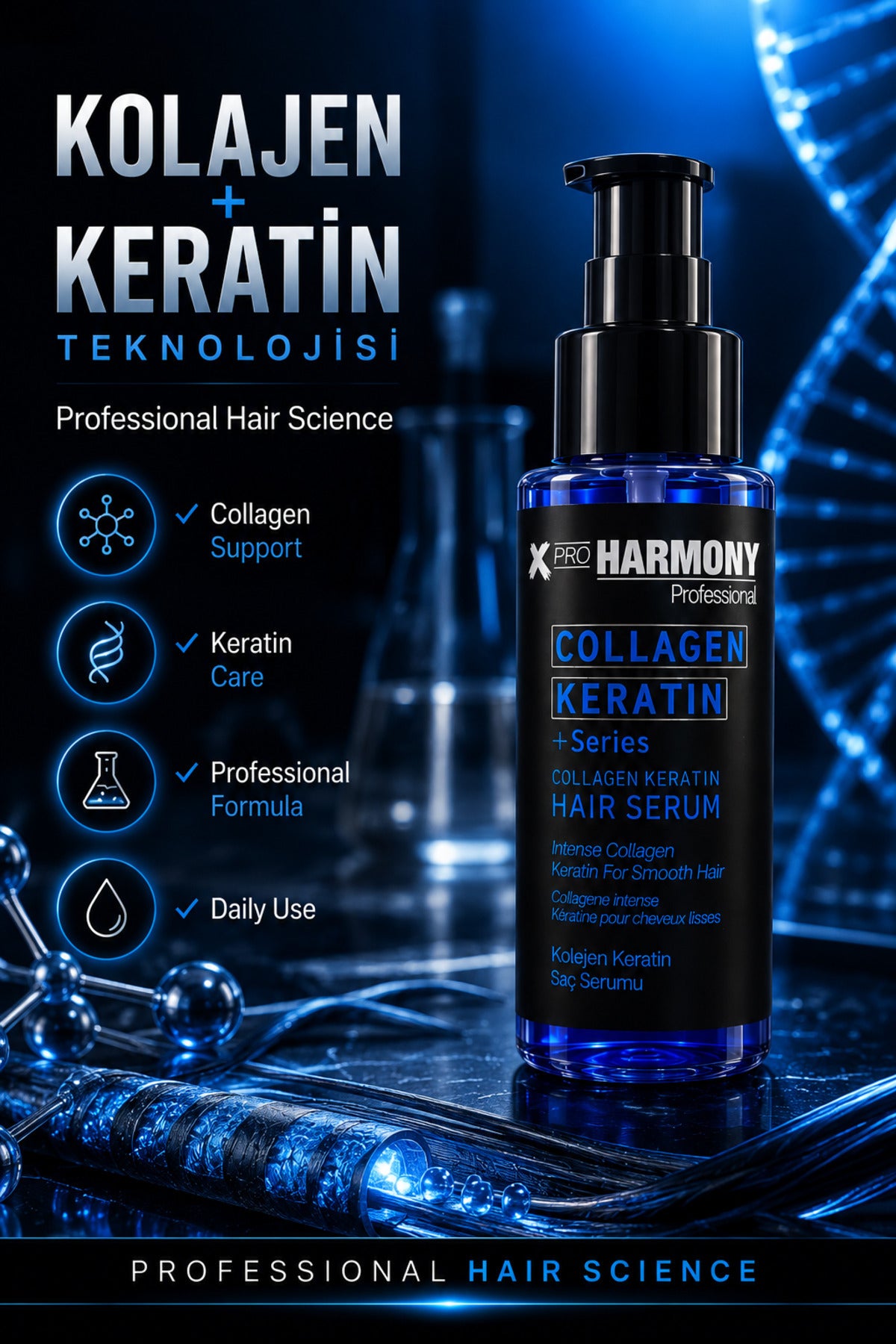 Collagen Keratin Hair Serum Kolejen Keratin Saç Serumu 100 ml