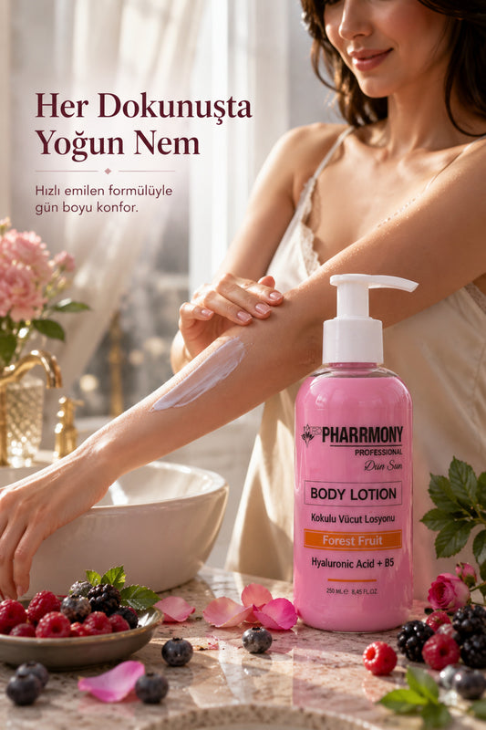 Forest Fruit Vücut Losyonu 250 ml | Yoğun Nemlendirici Body Lotion | Hyaluronic Acid + Vitamin B5