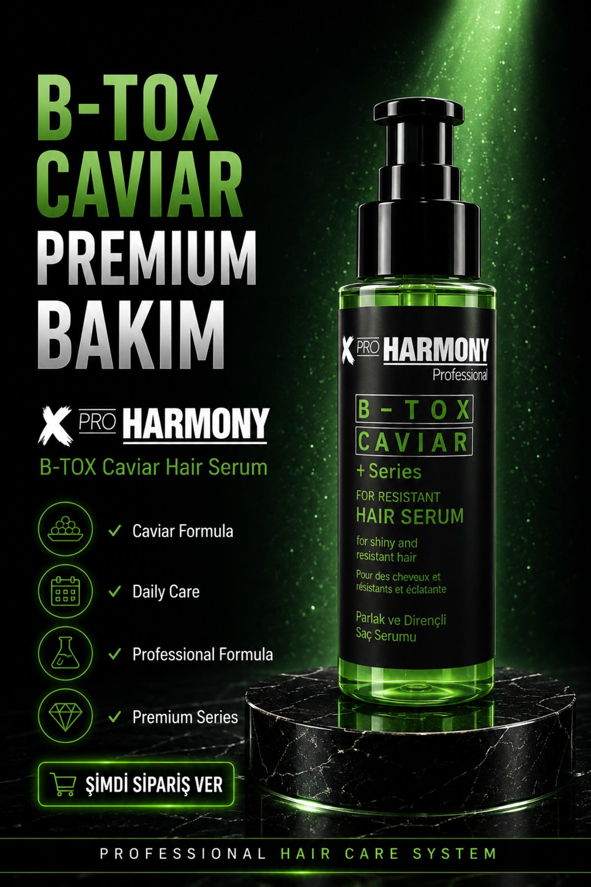 B-Tox Caviar Hair Serum Parlak ve Dirençli Saçlar İçin Saç Serumu 100 ml