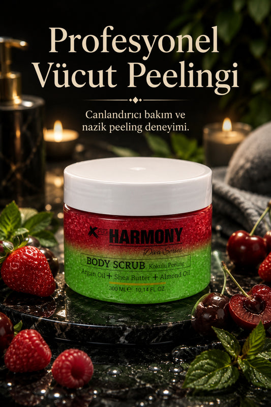 Forest Fruit Body Scrub 300 ml | Shea Butter + Argan Oil + Almond Oil İçeren Vücut Peelingi