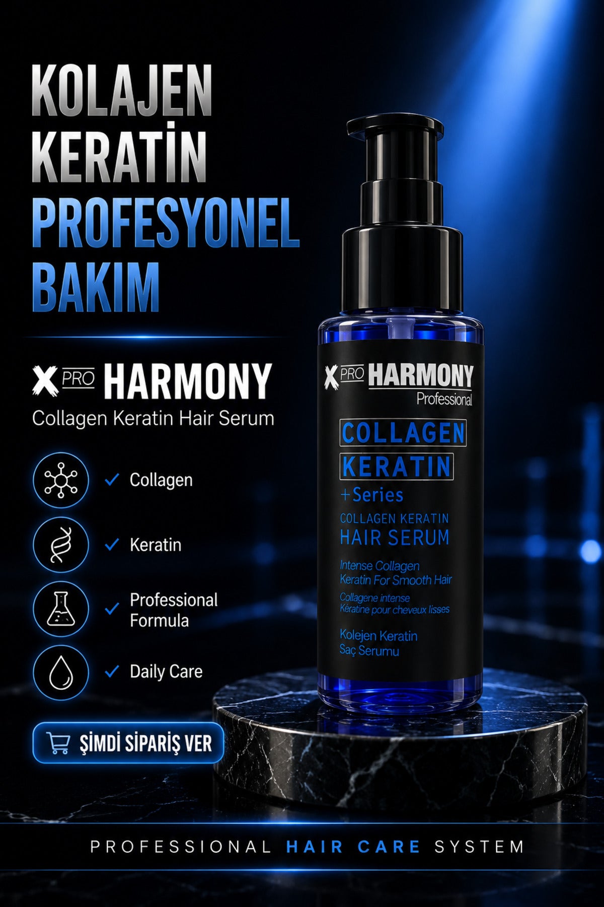 Collagen Keratin Hair Serum Kolejen Keratin Saç Serumu 100 ml