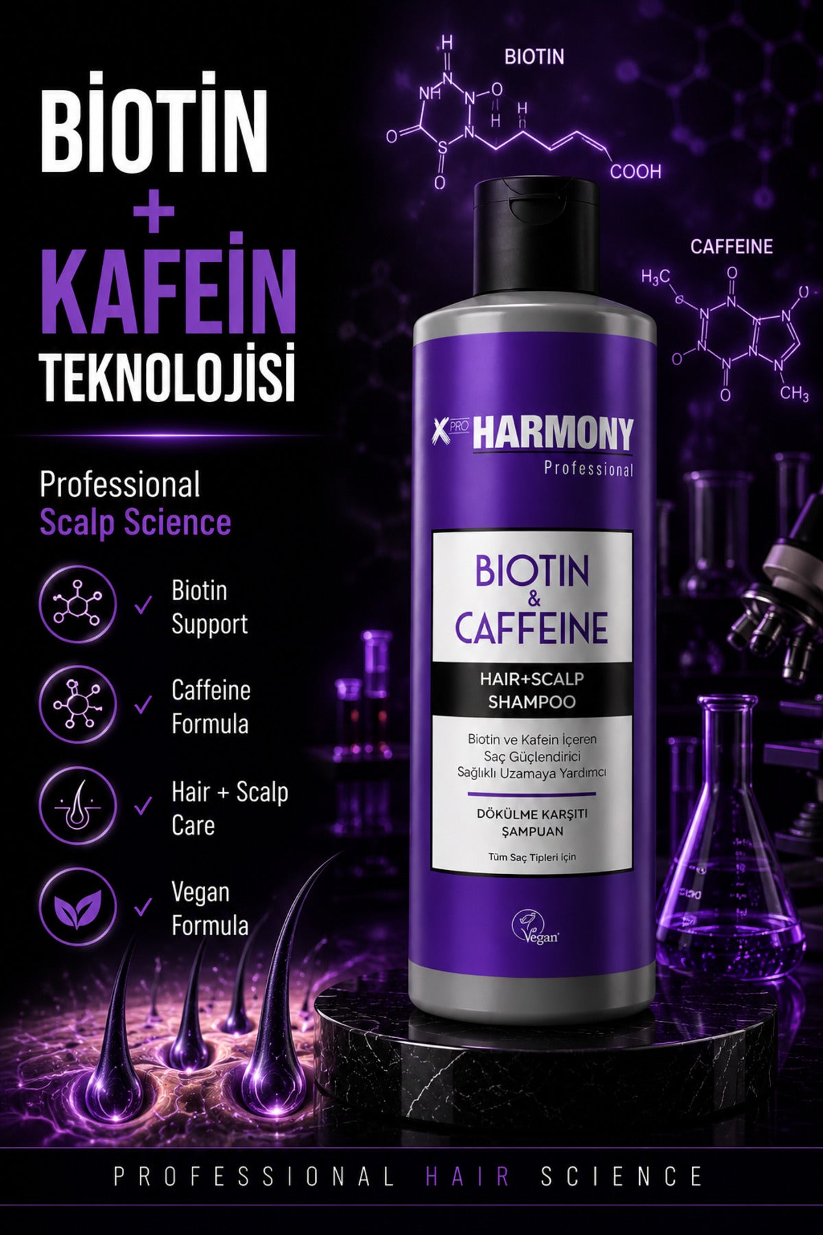 Biotin & Caffeine Hair + Scalp Shampoo Biyotin & Kafein İçerikli Şampuan 350 ml