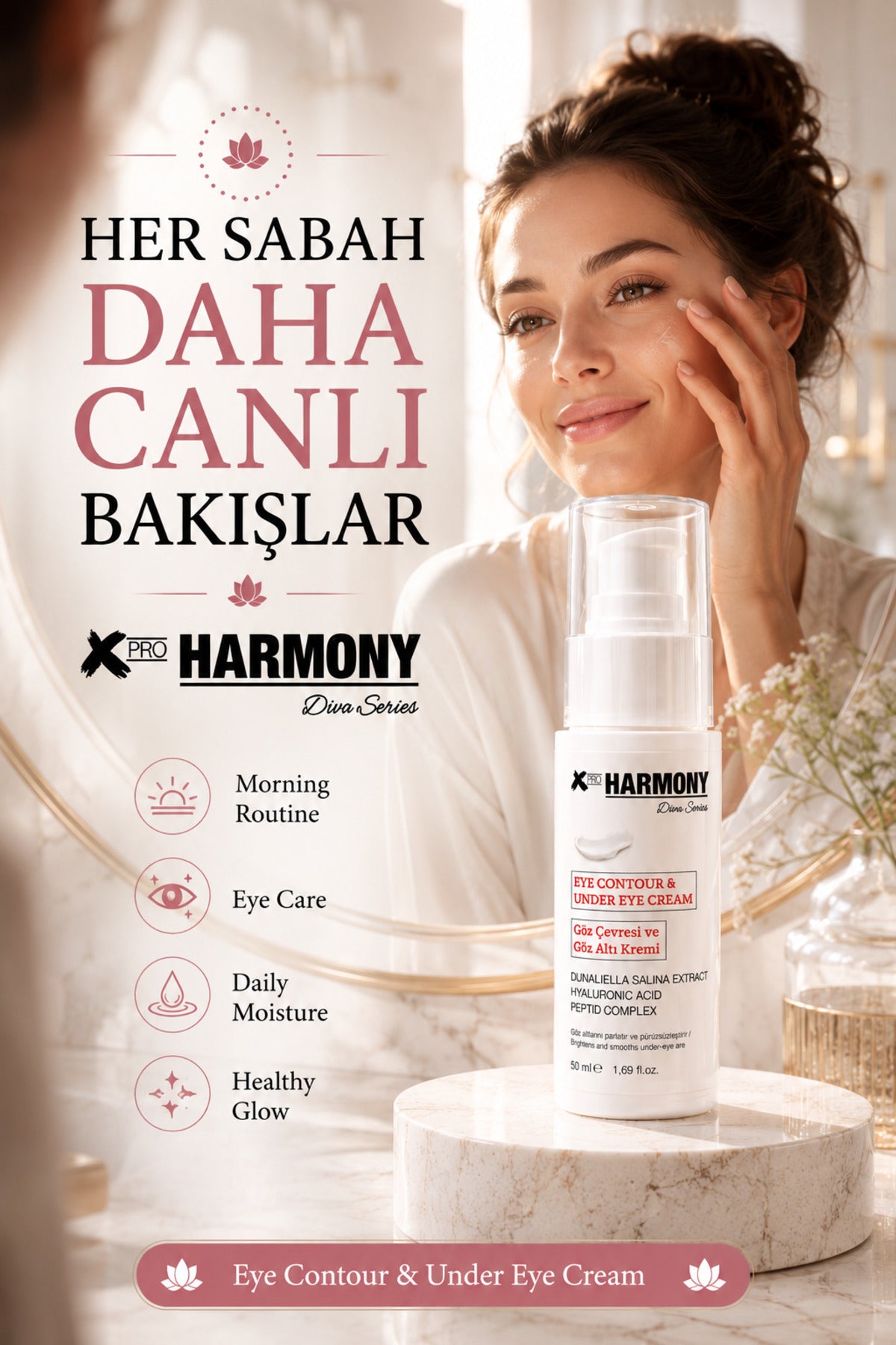 Eye Contour & Under Eye Cream 50 ml | Peptide Complex & Hyaluronic Acid Göz Çevresi Bakım Kremi