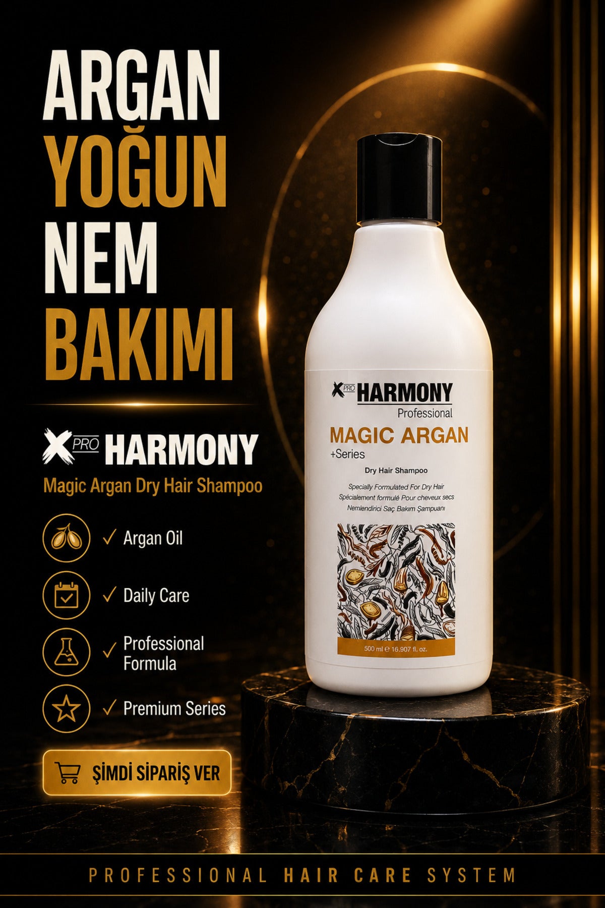 Magic Argan Hair Shampoo Nemlendirici Saç Bakım Şampuanı 500 ml