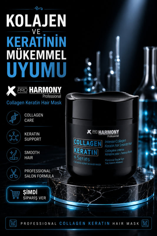 Collagen Keratin Hair Mask Pürüzsüz Saçlar İçin Saç Bakım Maskesi 500 ml