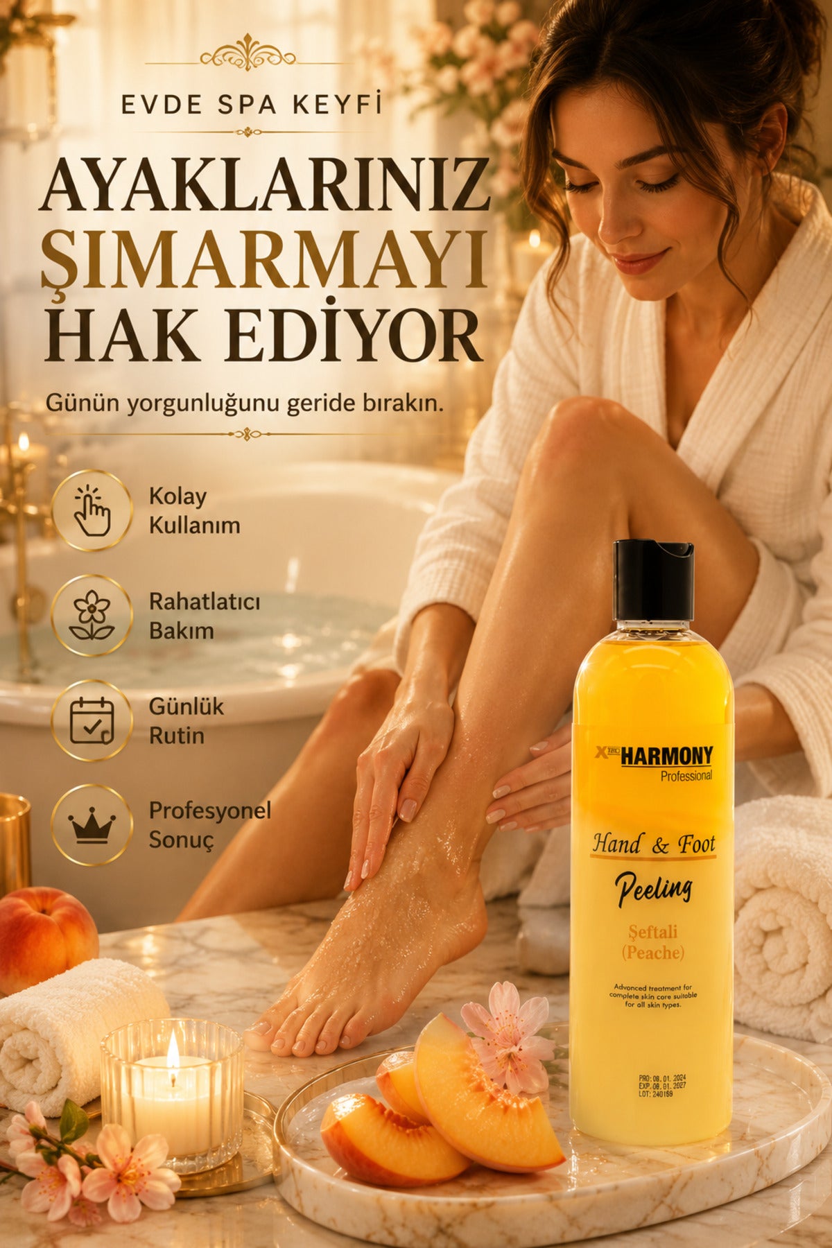 Hand & Foot Peeling Peache Şeftali Aromalı El & Ayak Peelingi 250 ml