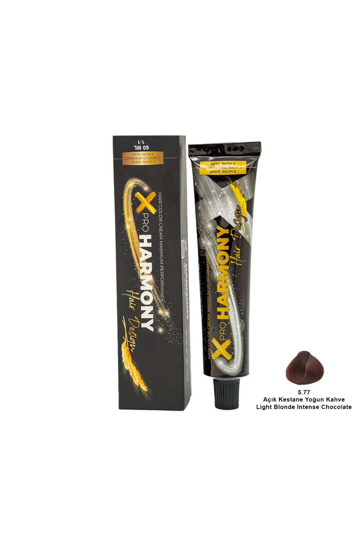 Tüp Boya 5.77 Light Blonde İntense Chocolate Açık Kestane Yoğun Kahve Saç Boyası 60 ml