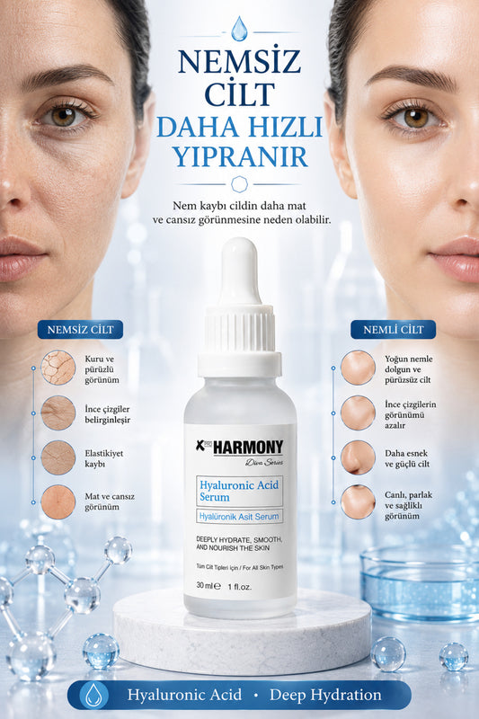 Hyaluronic Acid Serum Yoğun Nem Veren Dolgun Görünüm Sağlayan Cilt Bakım Serumu 30 ml