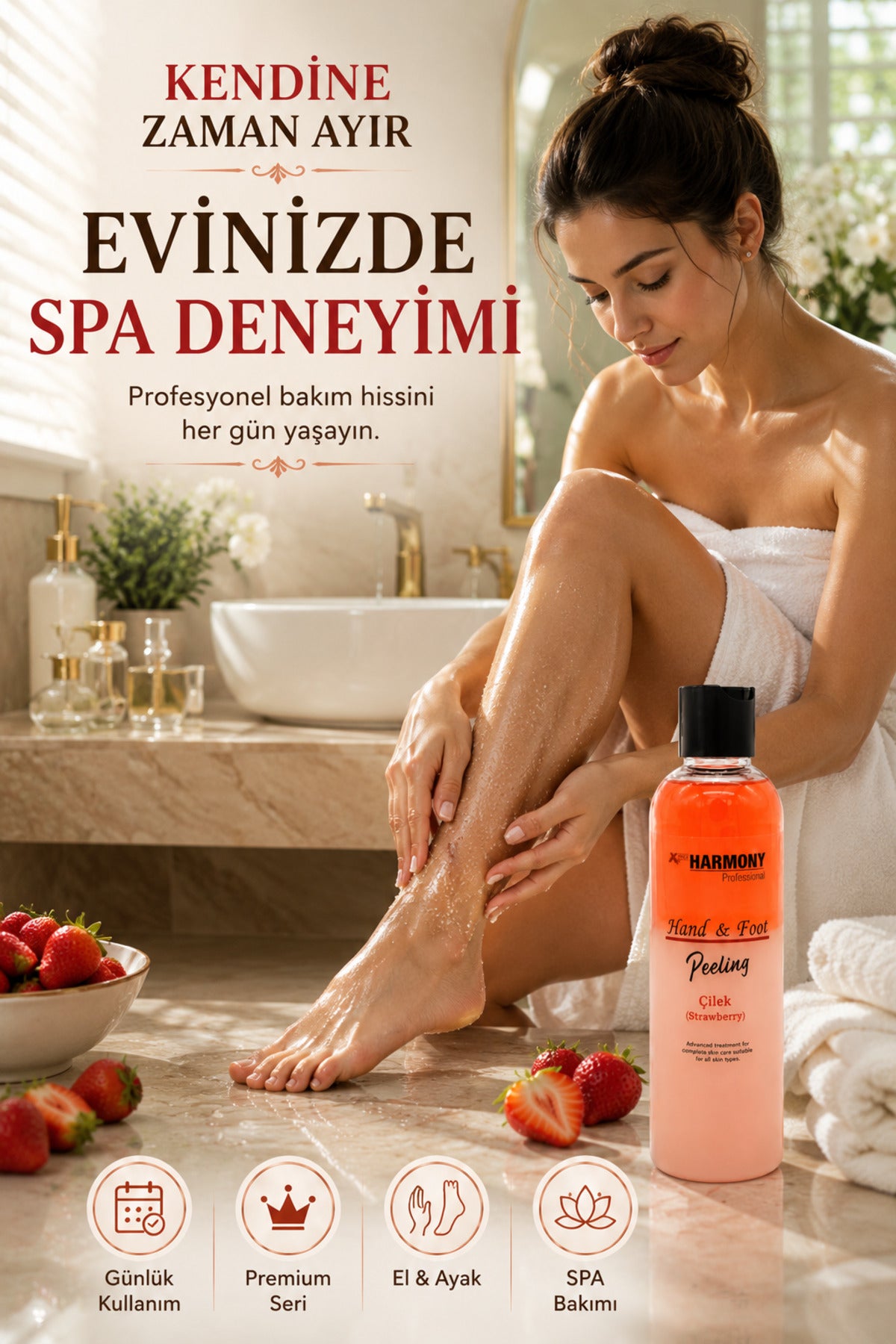 Hand & Foot Peeling Strawberry Çilek Aromalı El & Ayak Peelingi 250 ml