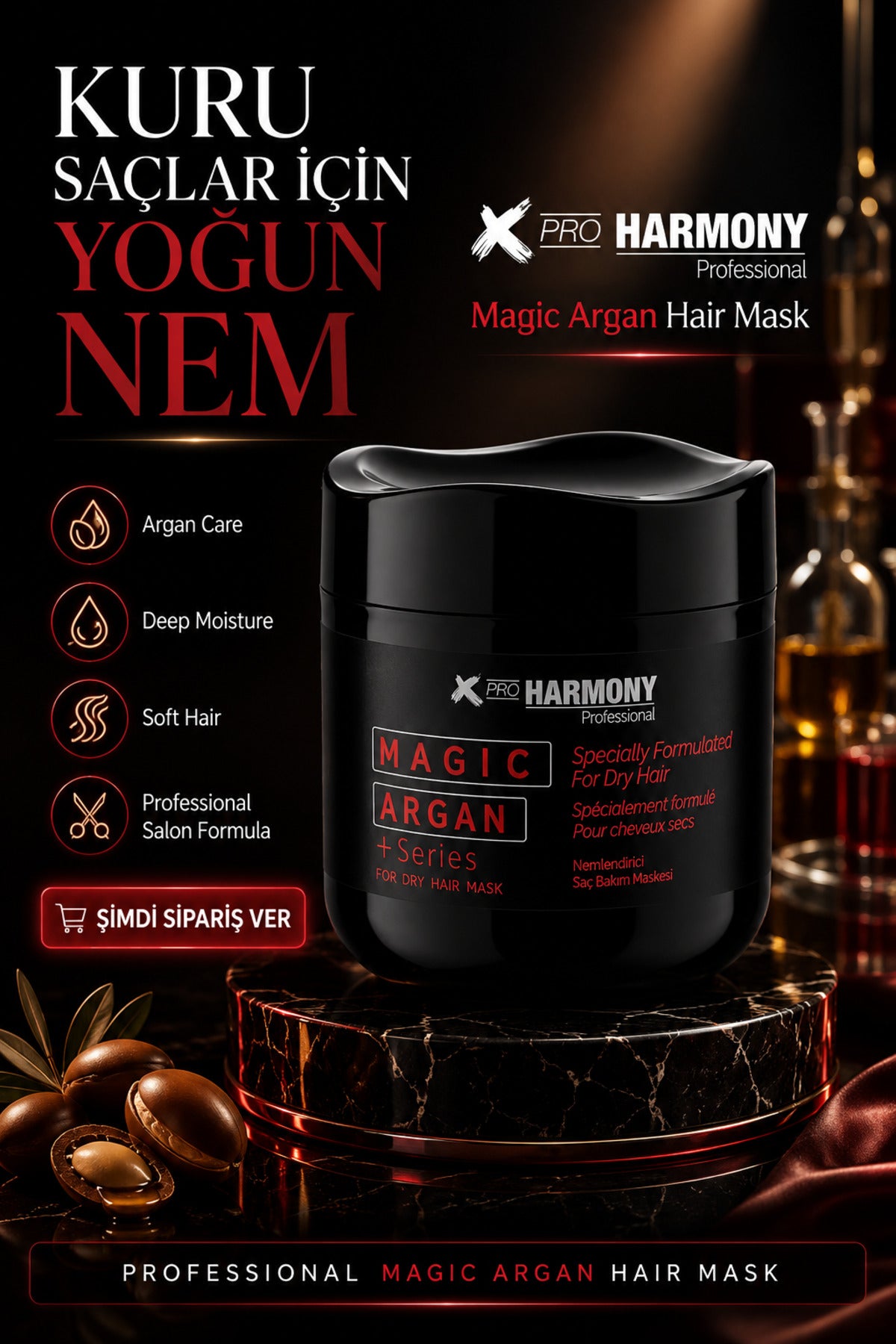 Magic Argan Hair Mask Nemlendirici Saç Bakım Maskesi 500 ml