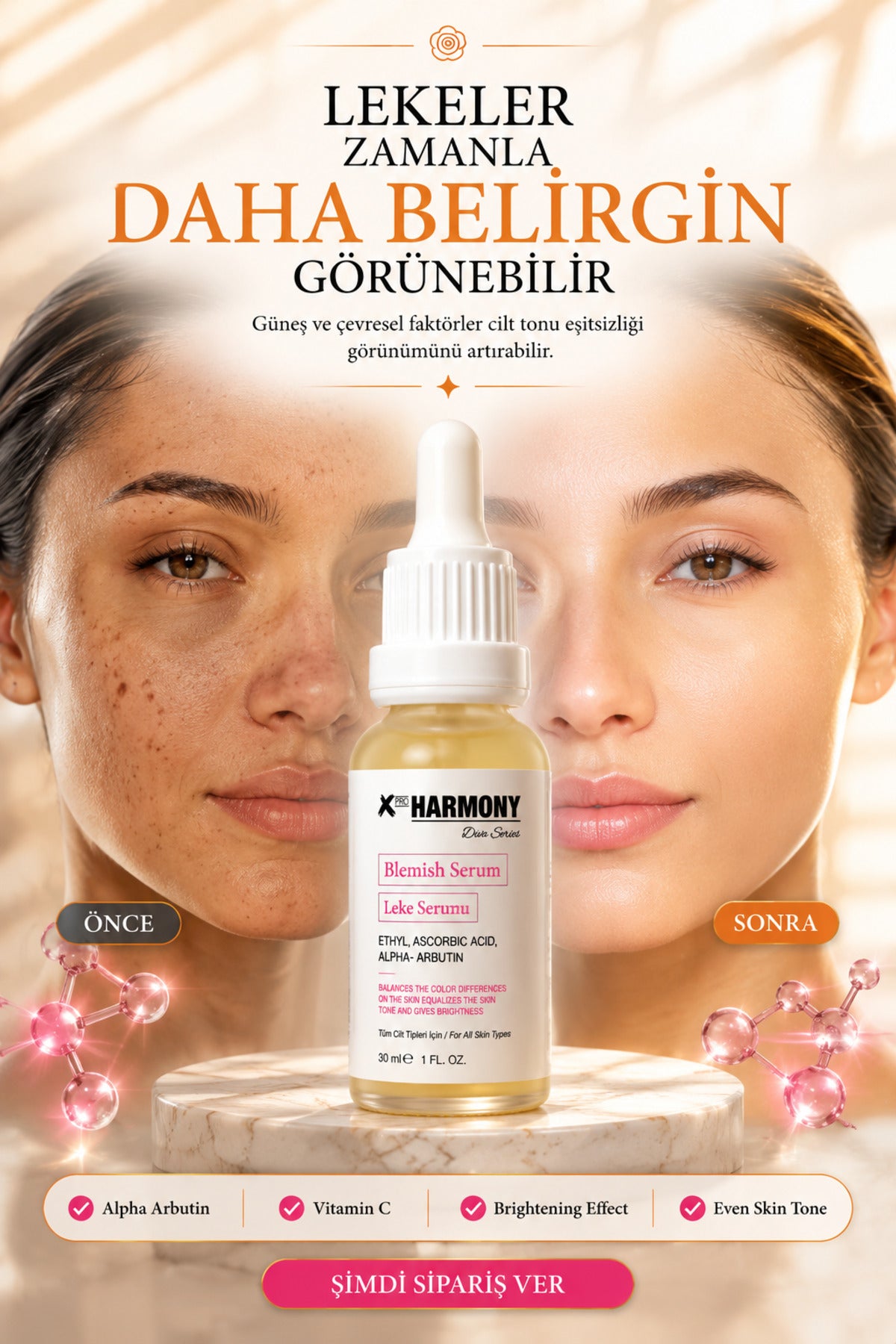 Leke Karşıtı Aydınlatıcı Bakım Kremi 50 ml | Alpha Arbutin & C Vitamini