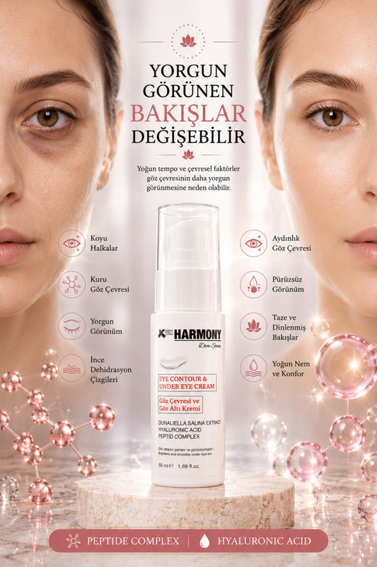 Eye Contour & Under Eye Cream 50 ml | Peptide Complex & Hyaluronic Acid Göz Çevresi Bakım Kremi