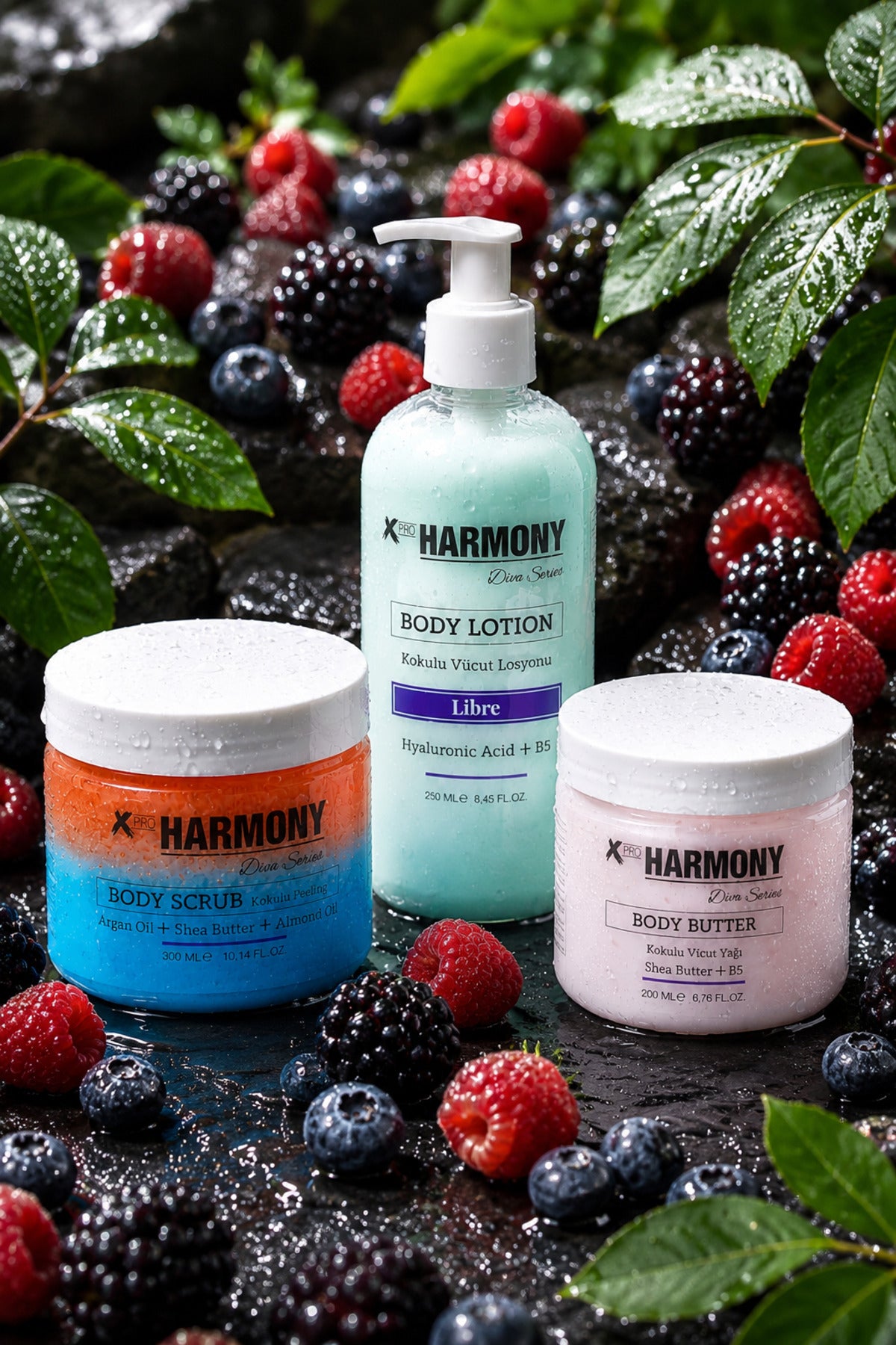L-i-b-r-e Ritüeli 3’lü Vücut Bakım Seti 750 ml | Body Scrub + Body Lotion + Body Butter